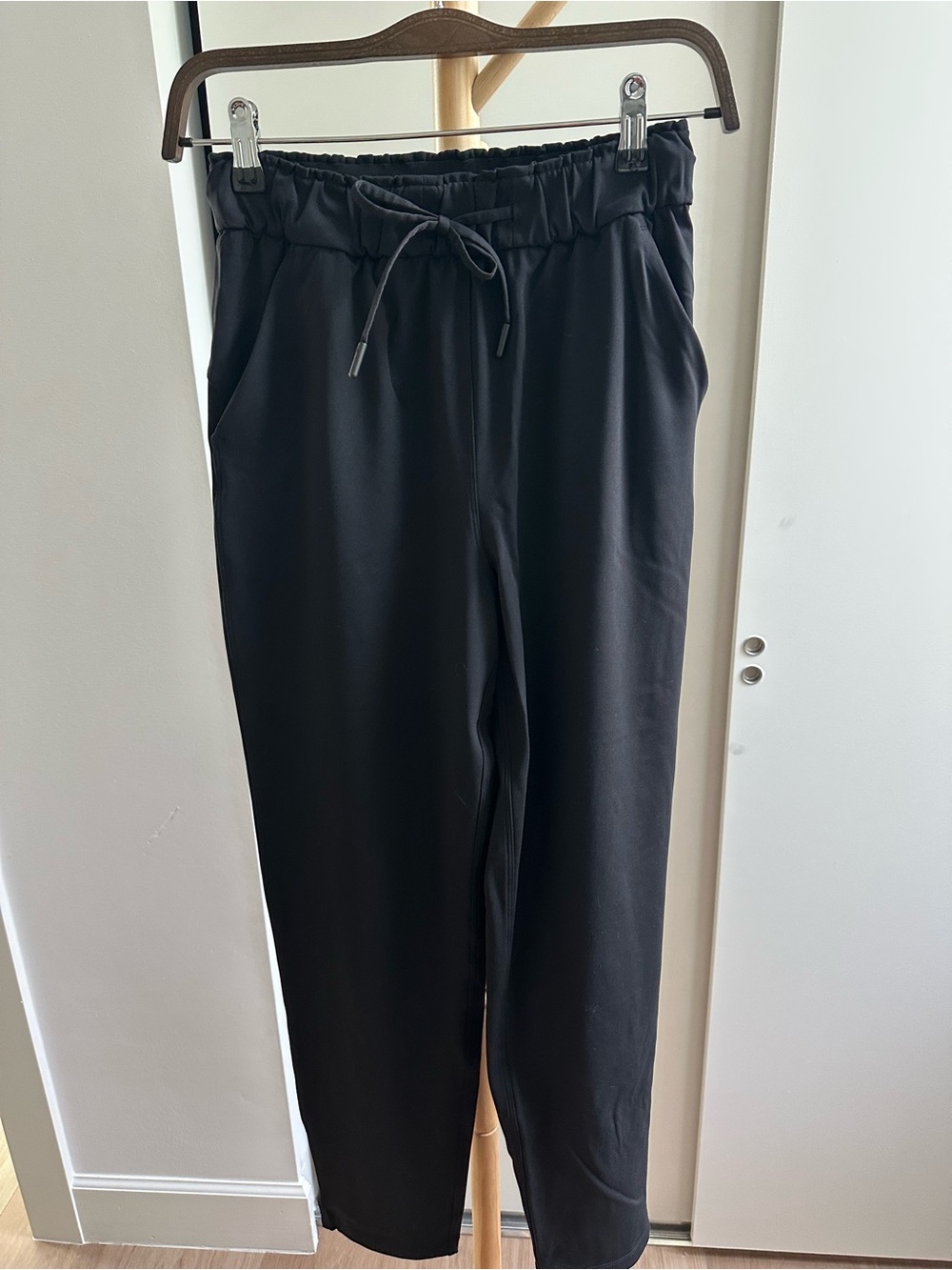 lululemon athletica Black Drawstring Track/casual trouser Pants